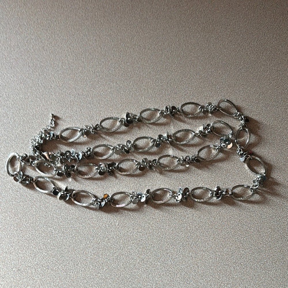 Lia Sophia Silver Necklace with Twisted Link Design
